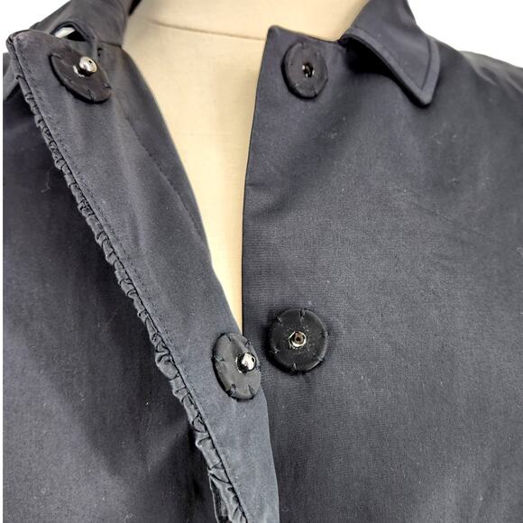 Talbots Satin Ruffle Snap Front Dinner Coat Womens Plus Size 16P Petites - Picture 6 of 6